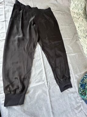 Apt. 9 Black Women's 100% Silk Jogger Pants